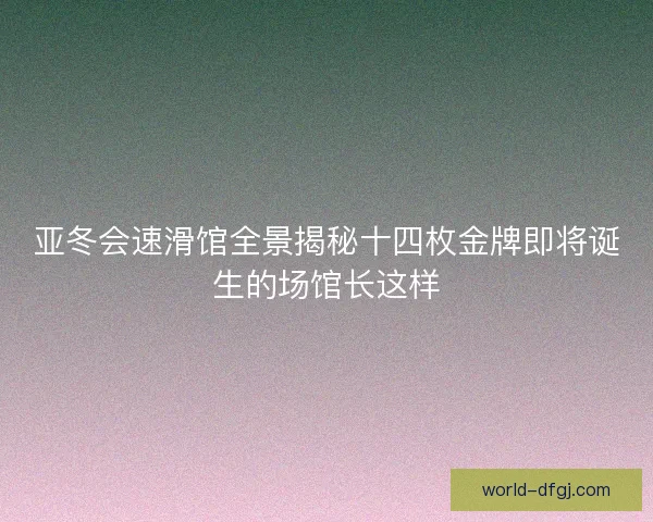 亚冬会速滑馆全景揭秘十四枚金牌即将诞生的场馆长这样